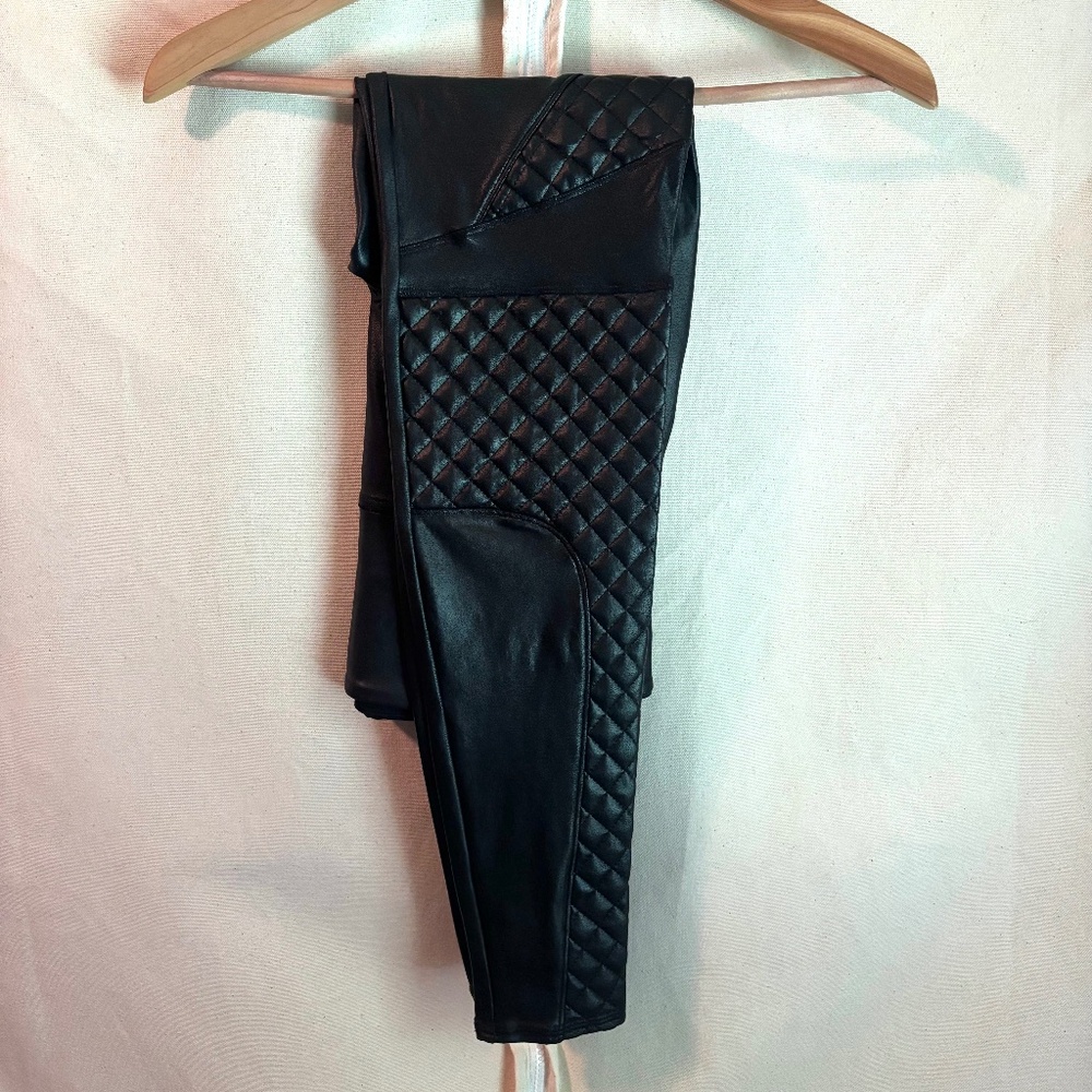 Bundle Women's SPANX faux leather leggings Black M/M